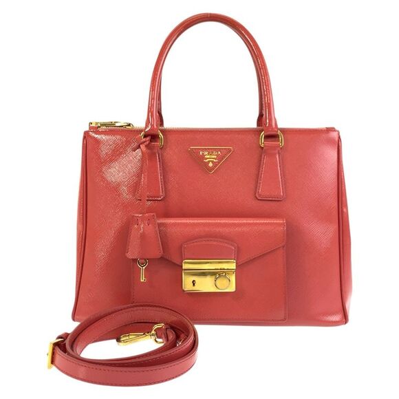 Prada Handbags - Prada Saffiano Pink Leather 2way Bag